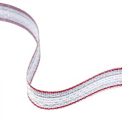 Ruban électroplastique Premium 20 mm en bobine 200m Blanc/rouge clôture cheval - Speedrite