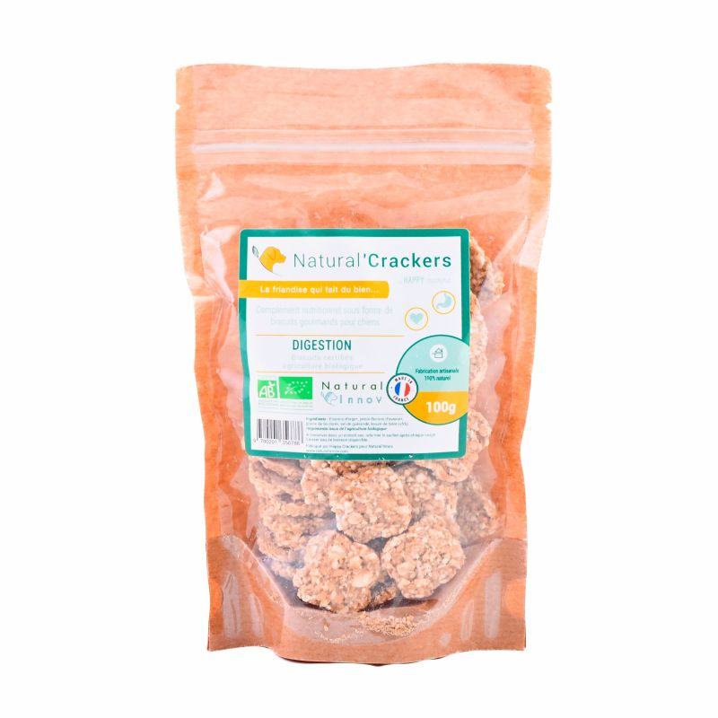 Friandises chien naturelles digestion Natural Crackers Digest- Natural Innov 