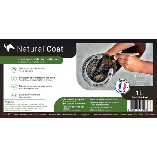 Natural'Coat -onguent sabot cheval incolore et noir - Natural'Innov