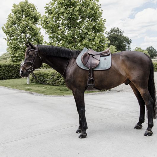 Tapis de selle cheval Velvet Classic cuir - Kentucky Horsewear 42707 Tapis de selle cheval Velvet Classic cuir - Kentucky Horsewear 42707
