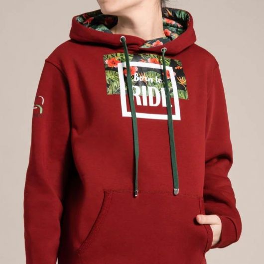 Sweat à capuche équitation unisexe Helsinki Born To Ride - Horse Spirit