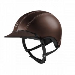 Casque équitation cuir Epona visière classique - Egide 