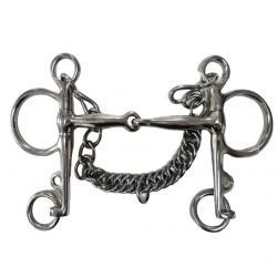 Mors cheval Pelham canon fin avec gourmette 