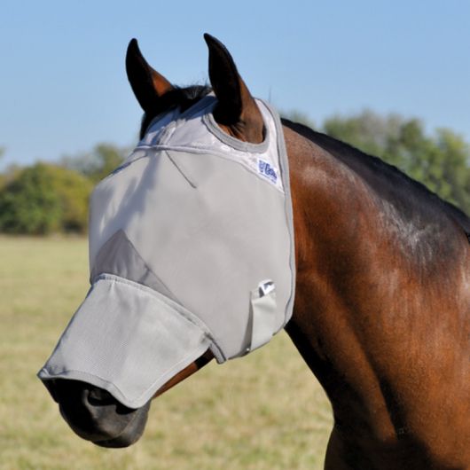 Masque anti-mouche anti-UV cheval intégral sans oreilles Crusader - Cashel