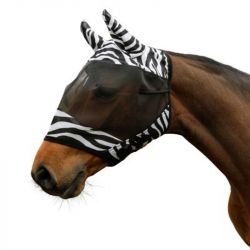 Masque anti-mouche cheval Zebra