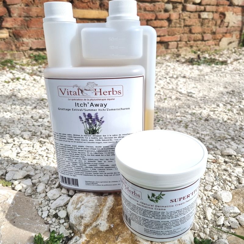 Equestra'Pack dermite cheval Itch Away + Super Itch - Vital Herbs Equestra'Pack dermite cheval Itch Away + Super Itch - Vital Herbs