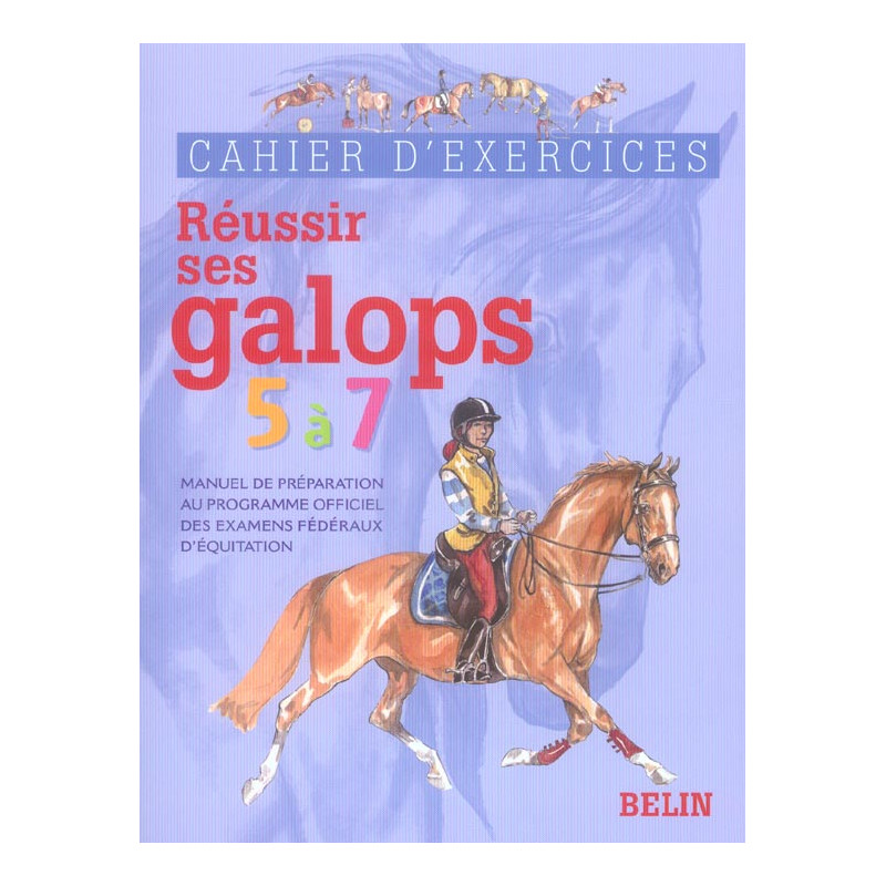 Livre Reussir ses galops 5 à 7  Cahier d'exercices - Belin