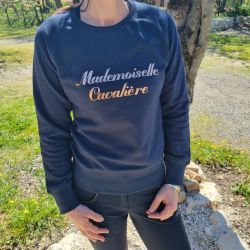 Sweat d'équitation femme sans capuche - Mademoiselle Cavalière