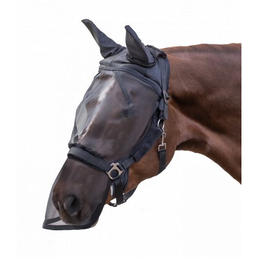 Masque anti-mouche anti-uv cheval intégral pour licol Premium - Waldhausen