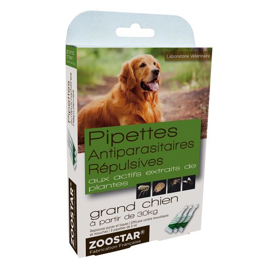 Pipettes antiparasitaires et répulsives chien - Zoostar