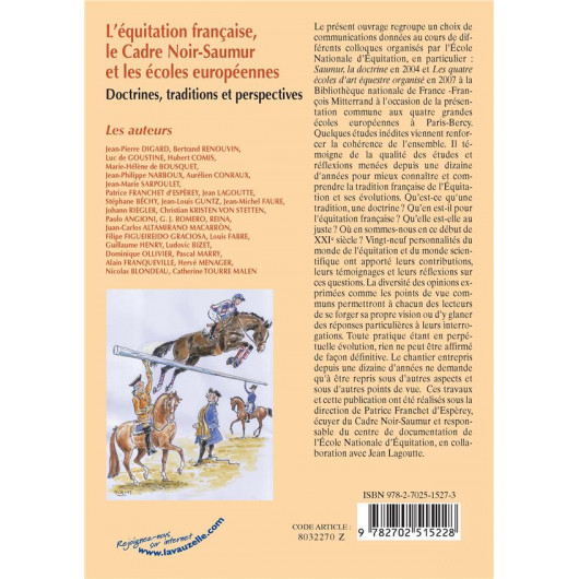 L'équitation française, le Cadre Noir-Saumur et les écoles européennes