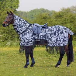 Couvre reins anti-mouche cheval à franges Zebra - Waldhausen