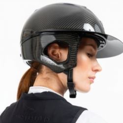 Casque équitation Voronoï carbone avec protection temporale - Freejump