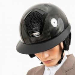 Casque équitation Voronoï carbone avec protection temporale - Freejump