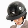 Casque équitation Voronoï carbone avec protection temporale - Freejump - Equestra