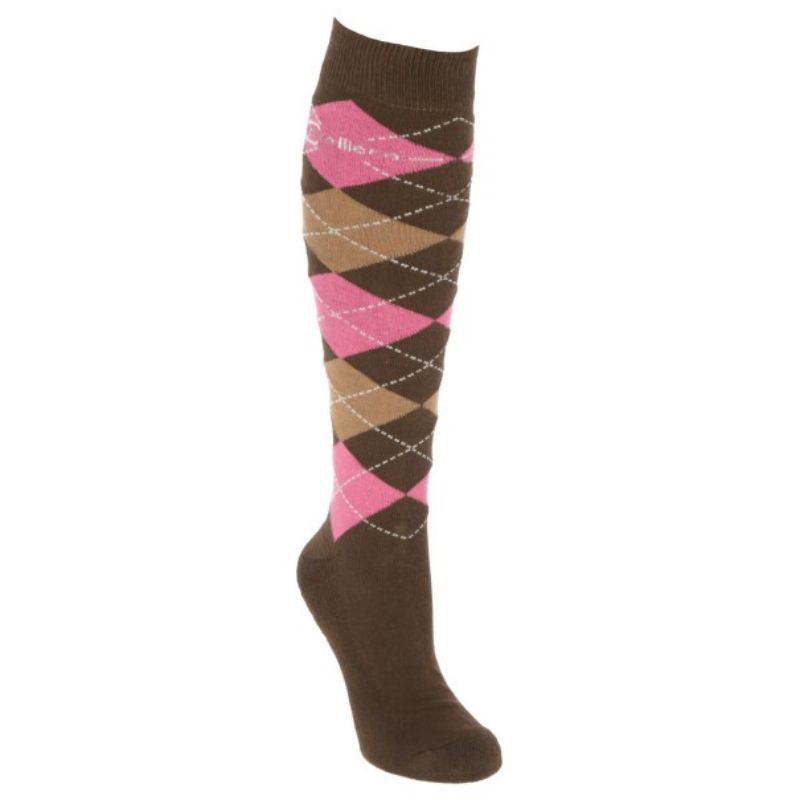 Chaussettes équitation à carreaux