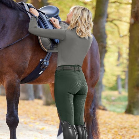 Pantalon d'équitation femme taille haute Hella fond silicone - Elt