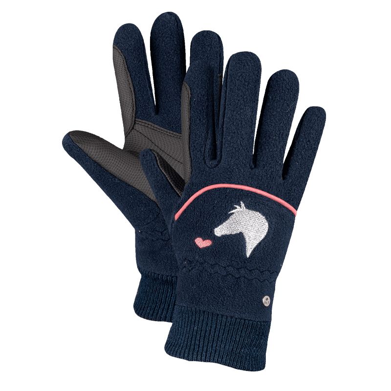 Gants équitation enfant polaire Lucky Giselle Elt - Equestra