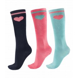 Chaussettes équitation enfant Glitter x 3 paires - Elt