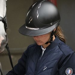 ANTARES - Sac Toile et Cuir pour Casque Equitation