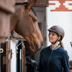 Casque équitation alcantara Epona petite visière - Egide