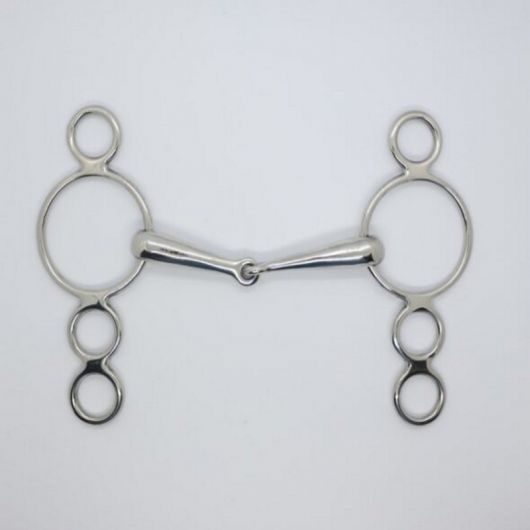 Mors Pessoa cheval 3 anneaux canon fin 18 mm Pro Confort - Harcour Mors Pessoa cheval 3 anneaux canon fin 18 mm Pro Confort - Harcour