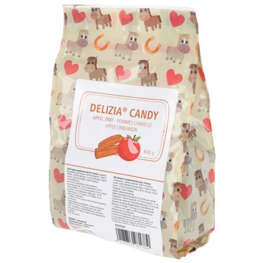 Friandises chevaux pomme cannelle 600 g Delizia Candy Friandises chevaux pomme cannelle 600 g Delizia Candy