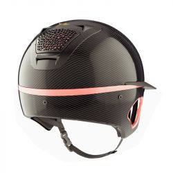 Casque équitation Voronoï Custom Rose/Gold (Avec protection temporale) - Freejump