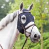 Masque cheval relaxant sans oreilles fermeture velcro - Technologie Titane Liquide - Fenwick