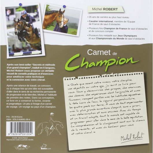 Carnet de champion - Michel Robert - Ridercom 