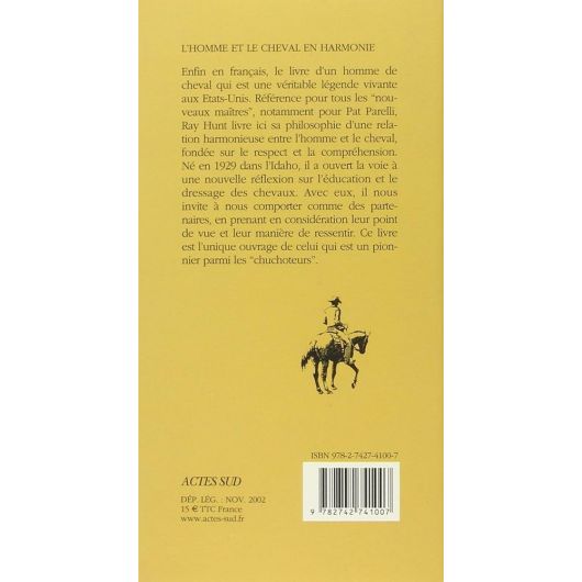 L'homme et le cheval en harmonie - Acte Sud