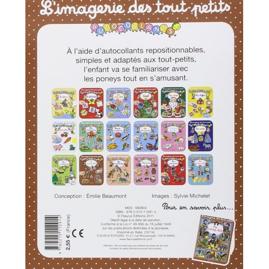 L'imagerie des tout petits : Au poney-club - Carnet d'autocollants - Fleurus