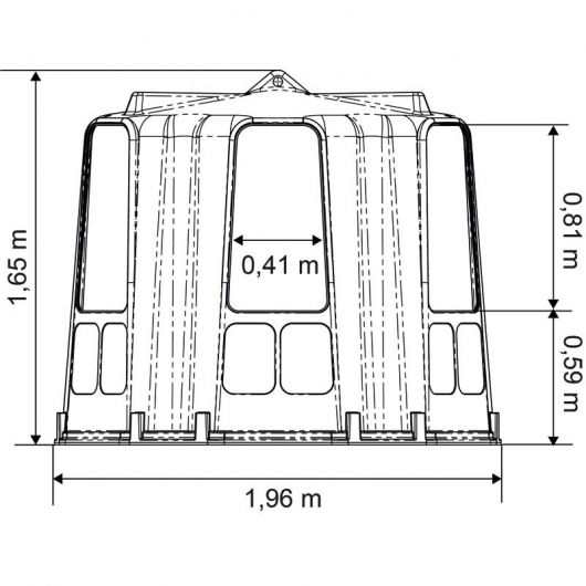 Râtelier foin cheval Médium avec fond - La Gée