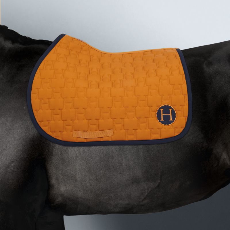 Tapis De Selle Dressage Bello-Equine Vert Chasseur Poly-coton Taille Grand/plein