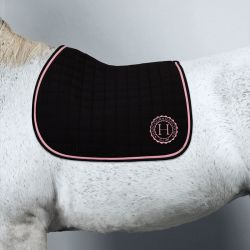 PADDOCK - Tapis de selle matelassé dégarrotté Diagonal NOIR