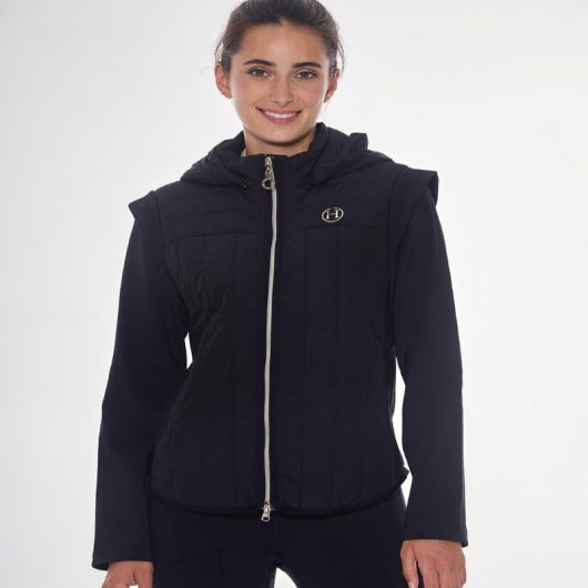 Veste équitation femme bi-matière Hadar - Harcour Veste équitation femme bi-matière Hadar - Harcour