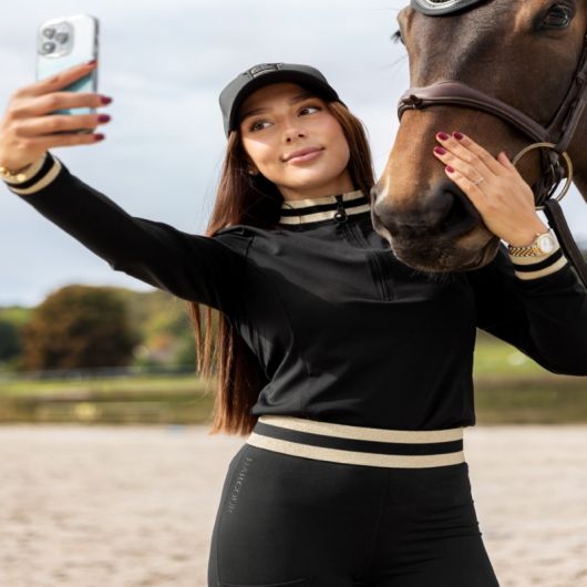 Polo d'équitation femme technique Alpha - Harcour Polo d'équitation femme technique Alpha - Harcour