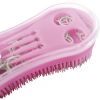 Brosse à nater cheval avec peigne et élastiques