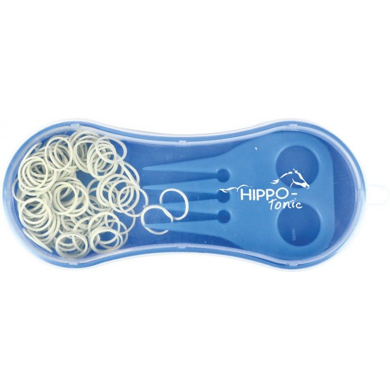 Brosse à nater cheval avec peigne et élastiques