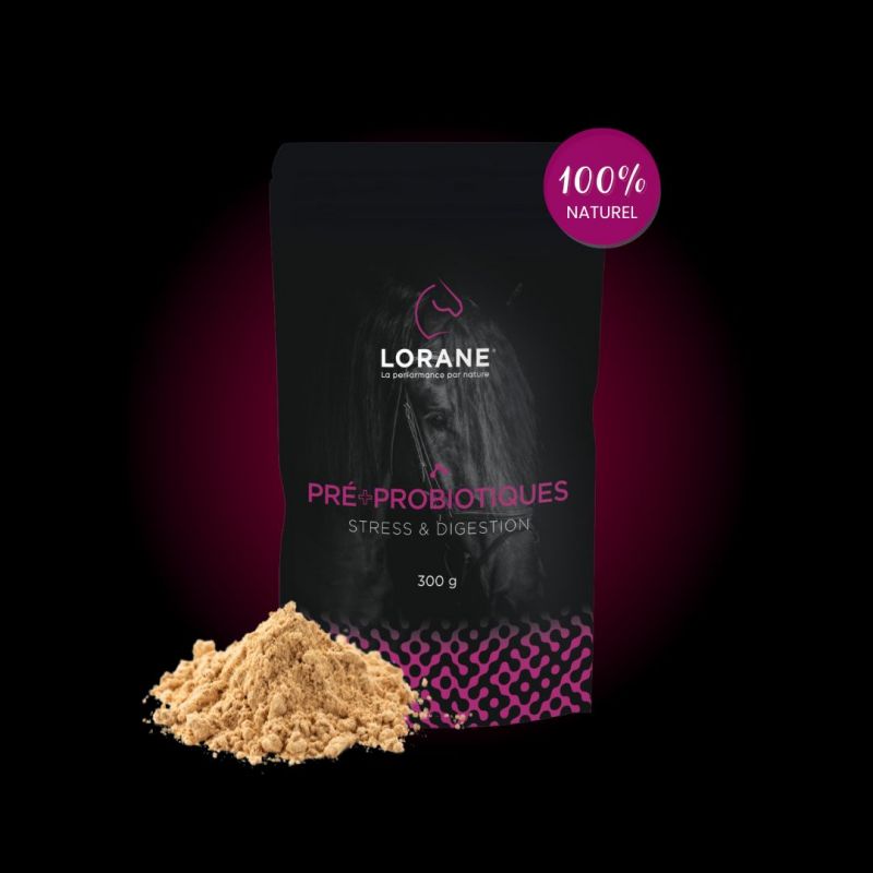 Pré-Probiotiques cheval - Stress et digestion - Lorane 