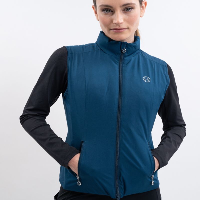 Gilet Matelassé Kerrits Femme Petit Bleu équitation - Occasion, Fermeture éclair Complète