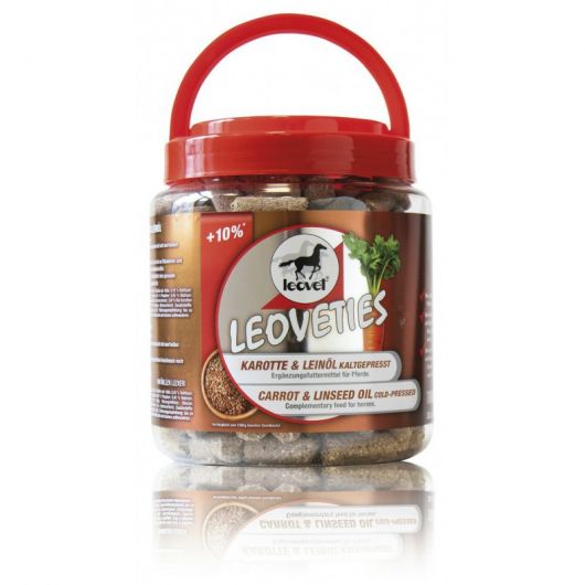Friandises cheval Leoveties Carotte Huile de lin 1,1 Kg - Leovet