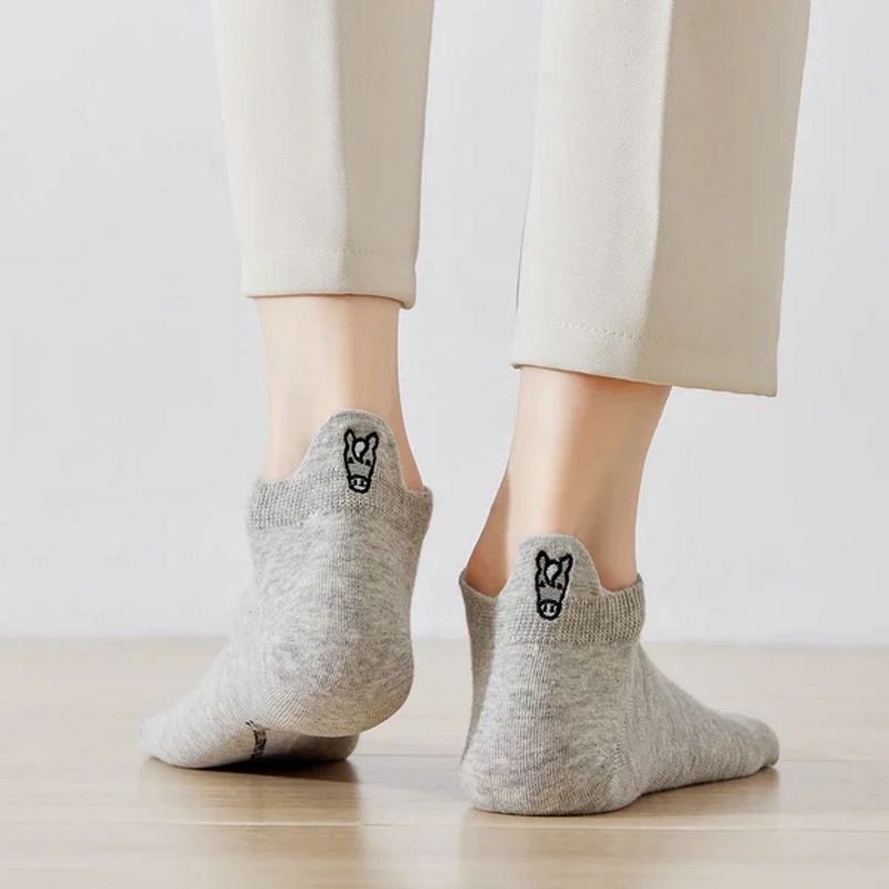 Socquettes blanches languette cheval