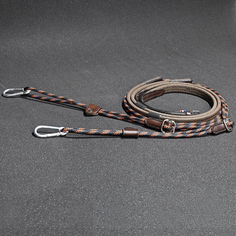 Horse Western 805LR13BK Rênes en cuir marron avec poignée en caoutchouc Noir 2,4 m