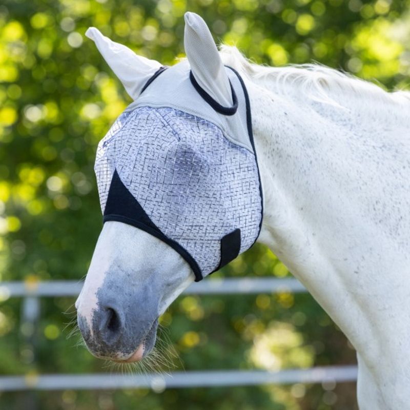 Masque anti-mouche anti-UV cheval avec oreilles