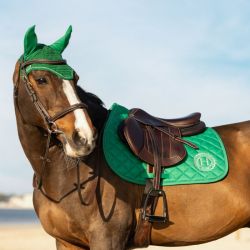 Pack Tapis de selle cheval Sunny + Bonnet anti-mouche Funny - Harcour