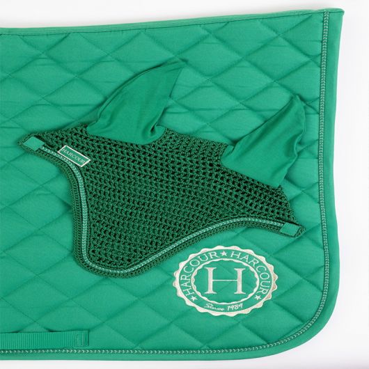 Pack Tapis de selle cheval Sunny + Bonnet anti-mouche Funny - Harcour