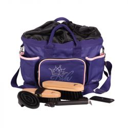 Sac de pansage complet avec brosses Diva violet - Harry's Horse