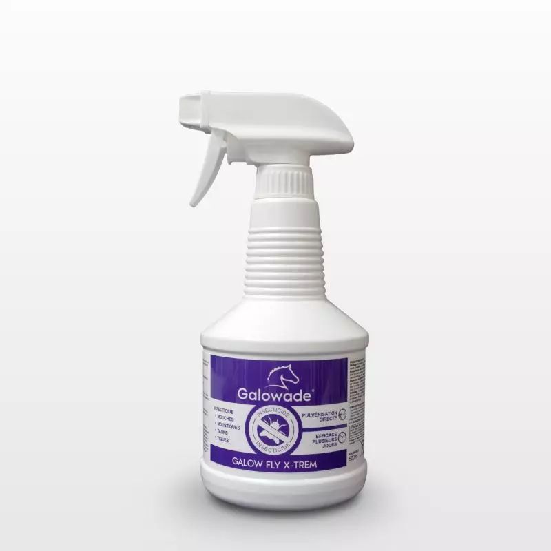 Spray anti-mouche cheval Galow Fly X-Trem Date courte 500 ml - Galowade 