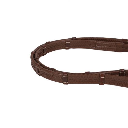 Rênes caoutchouc cheval 7 arrêtoirs Signature Sport 16 mm - Antarès